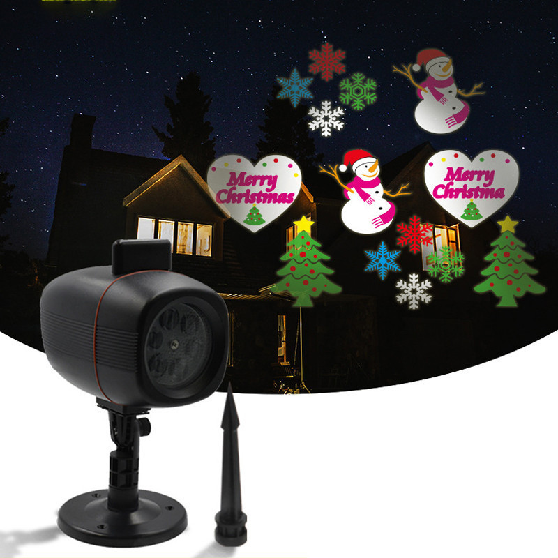 LED projektor karácsonyi mintákkal